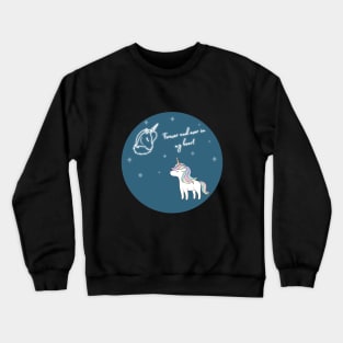 Unicorn raised to heaven, forever in my heart Crewneck Sweatshirt